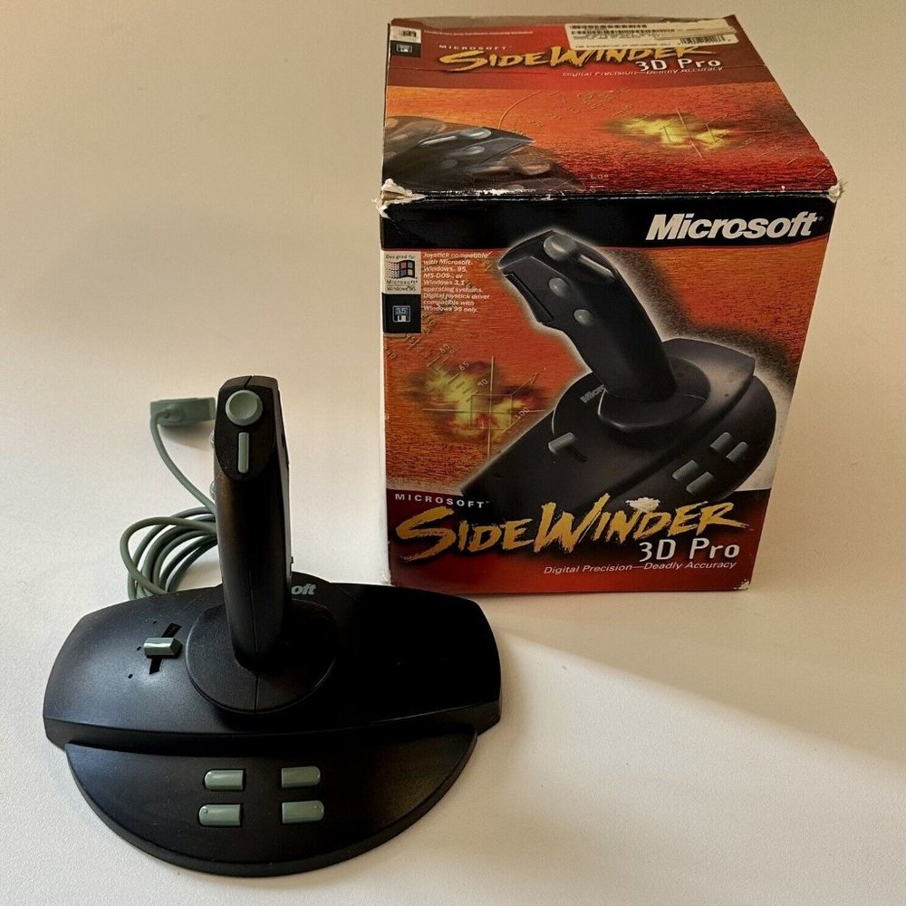 Microsoft SideWinder 3D Pro Joystick in Box No Manual Or Disk